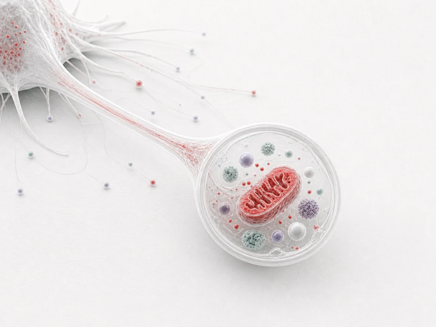 A migrating cell transporting damaged mitochondrial material through a retraction fiber into a large terminal migrasome